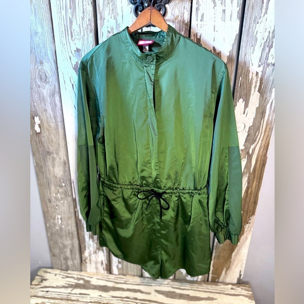 Hunter for Target Hunter Green Jumper Zip up Size Small tie waist